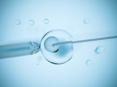 IVF (in vitro fertilization) 3D digital illustration. Fertility concept clipart