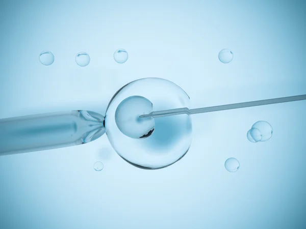 IVF (in vitro fertilizasyon) 3d dijital illüstrasyon. Doğurganlık kavramı