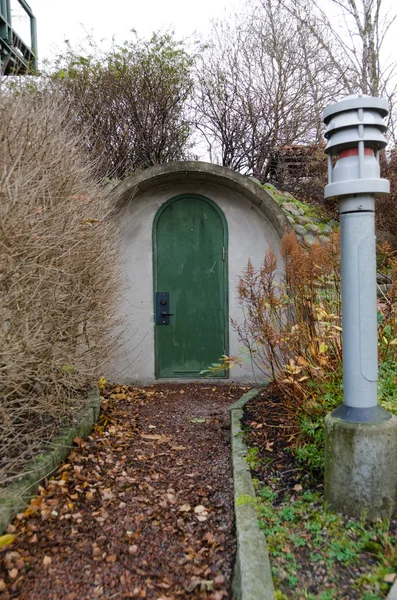 Oude deur naar een geheime kamer — Stockfoto