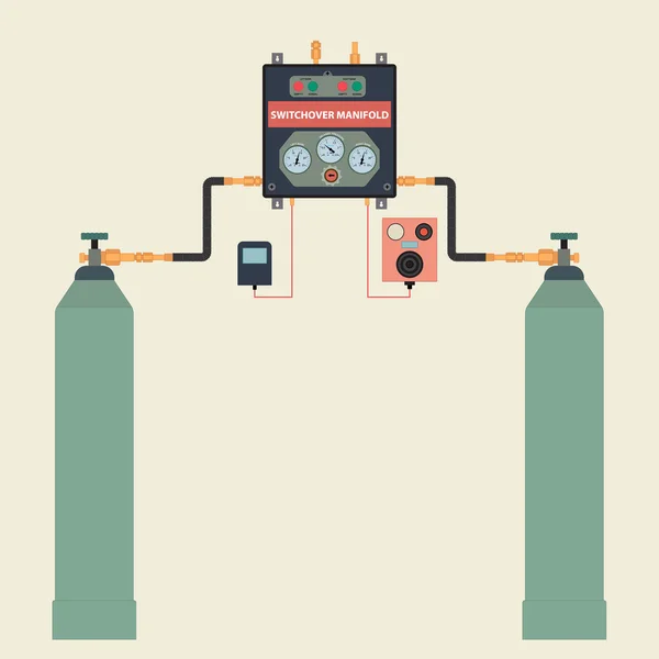 Sistema di distribuzione Gas — Vettoriale Stock