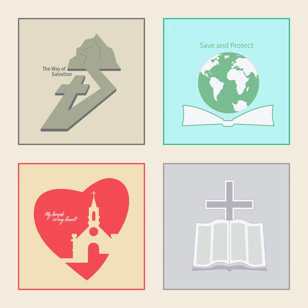 Logos para la Iglesia — Archivo Imágenes Vectoriales