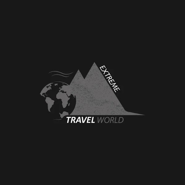 Logo Extreme Travel World — Stock Vector