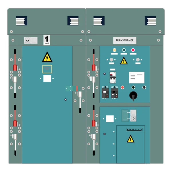 Transformator, elektrischer Schutzschild — Stockvektor