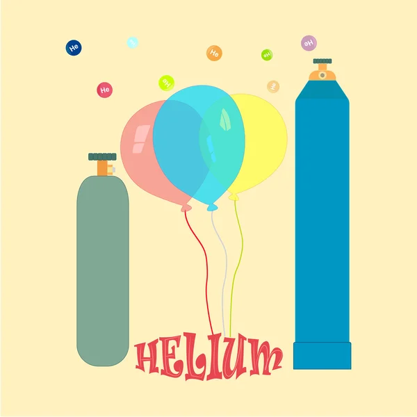 Globos con helio — Vector de stock