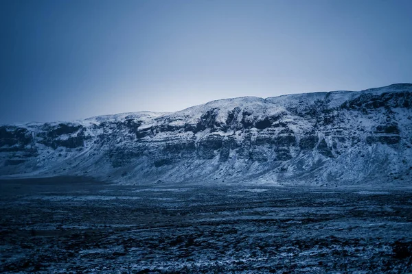 Sneeuw Bedekte Bergen Van Afbeelding Van Ijsland — Stockfoto