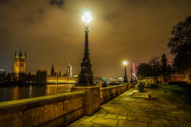 Palace of Westminster of night view (London) clipart