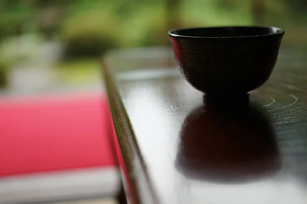 Grönt Som Har Placerats Den Japanska Stil Rummet Skrivbordet — Stockfoto