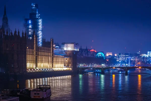 Palace Westminster Der Nacht Ansicht London — Stockfoto