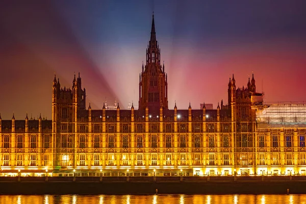 Palace Westminster Night View London — Stock Photo, Image