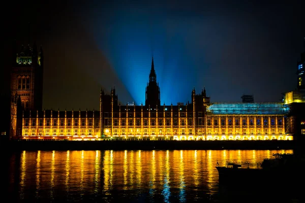 Palace Westminster Der Nacht Ansicht London — Stockfoto