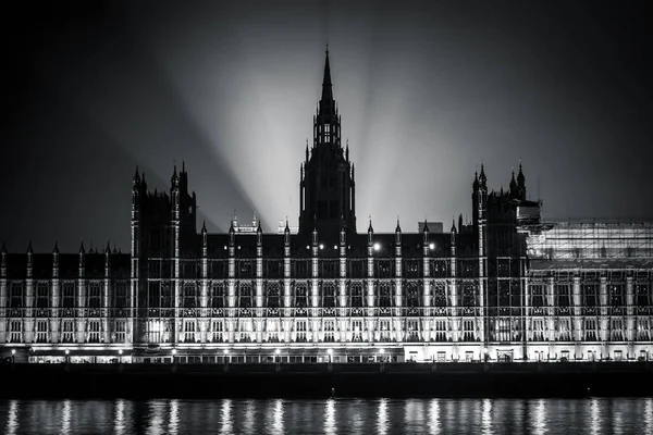 Pałac Westminsteru Widokiem Noc Londyn — Zdjęcie stockowe