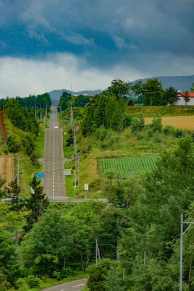 Hız Treninin Yolu Furano Hokkaido — Stok fotoğraf