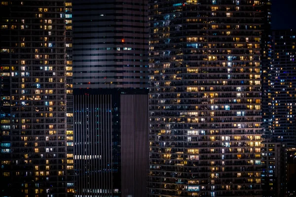Tokyo Gece Görüşü Toyosu Dan Görüldü — Stok fotoğraf