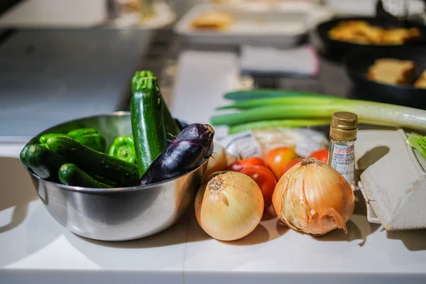 Imagen Verduras Colocadas Cocina — Foto de Stock
