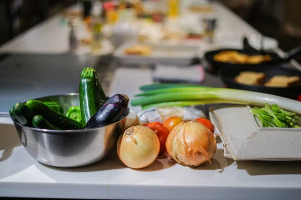 Imagen Verduras Colocadas Cocina — Foto de Stock