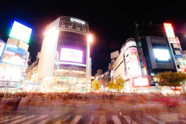 Shibuya gece görüşünün kesiştiği noktada.