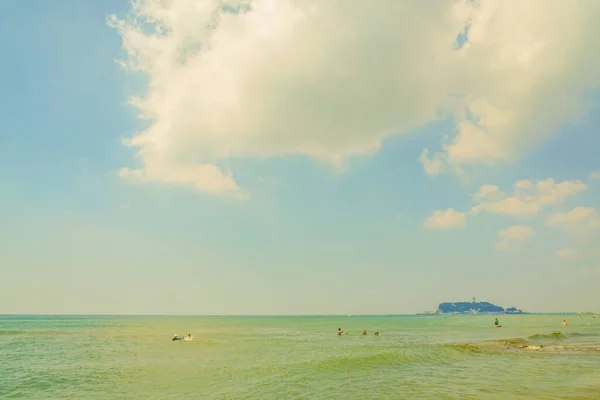 真夏七里ヶ浜海岸 — ストック写真