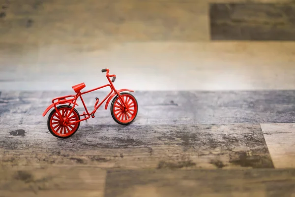 Miniatuurfiguren Van Rode Fiets — Stockfoto