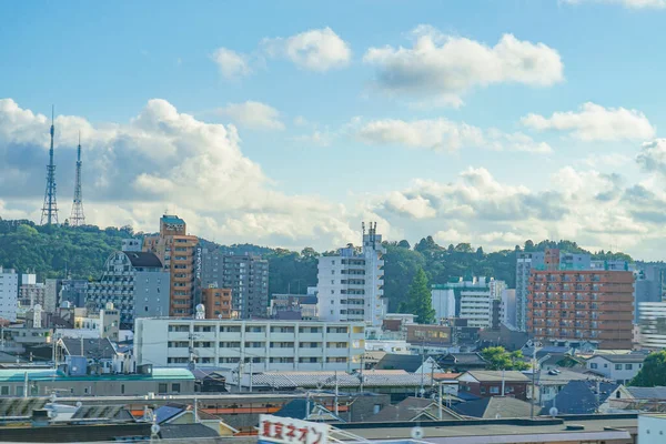 Ulice Sendai City Západ Slunce — Stock fotografie