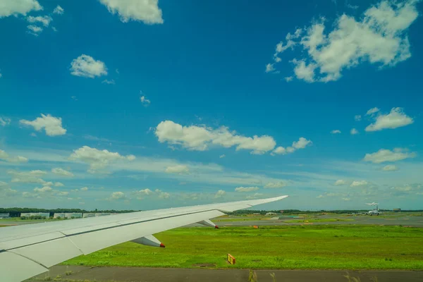 Chiba Prefektur Stad Och Solig Himmel Från Flygplanet — Stockfoto