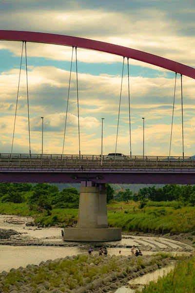 Most Tama Niebo Zmierzchu — Zdjęcie stockowe