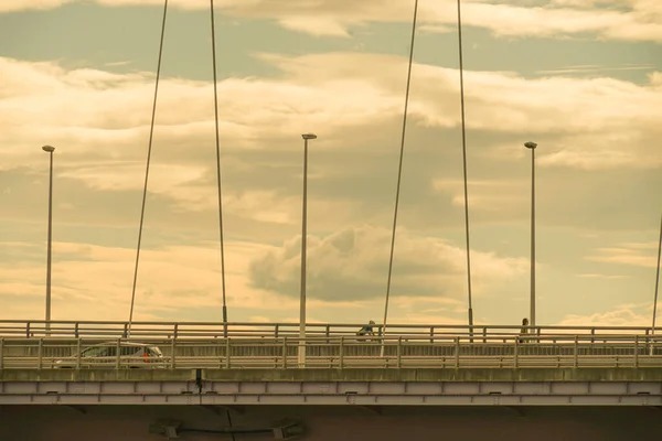 塔马桥和黄昏的天空 — 图库照片