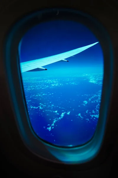 Paisaje Visto Desde Ventana Avión — Foto de Stock