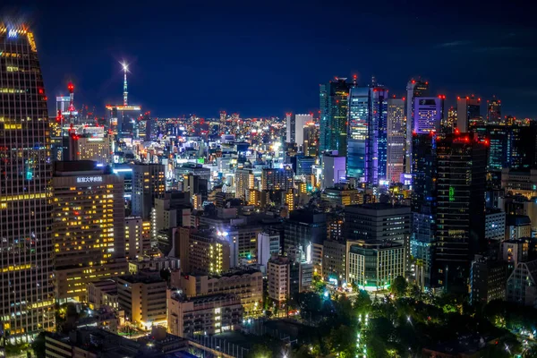 Tokyo Kulesi Nden Tokyo Gece Görüntüsü — Stok fotoğraf