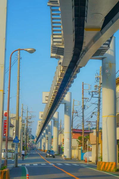 Shonan Monorail Ofuna Háztetői — Stock Fotó