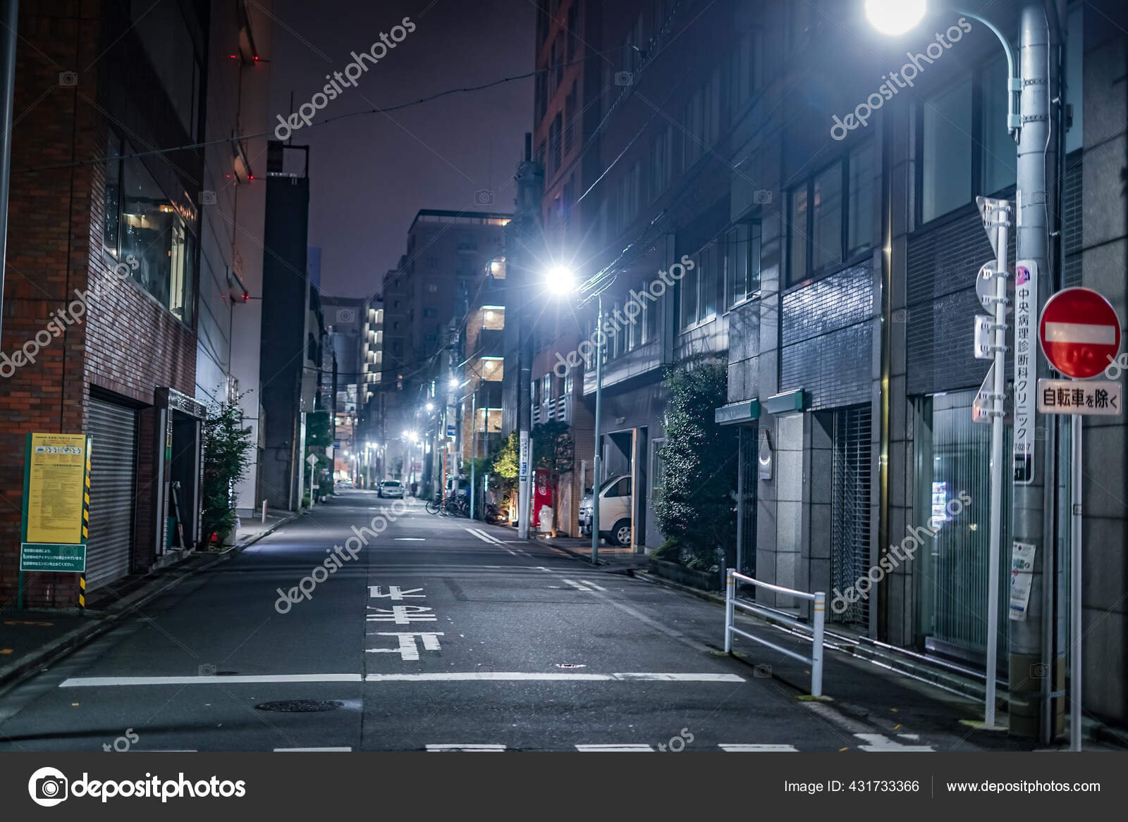 Alley Back Night View Chuo Tokyo Stock Editorial Photo C Kanzilyou