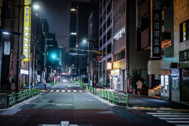 Chuo-ku, Tokyo arka sokağı.