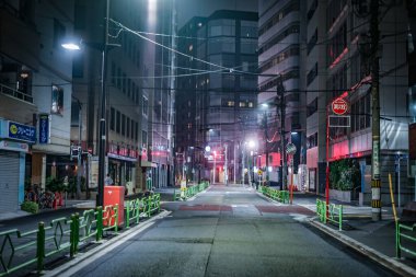 Chuo-ku, Tokyo arka sokağı.