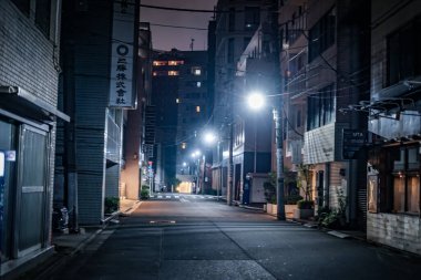 Chuo-ku, Tokyo arka sokağı.