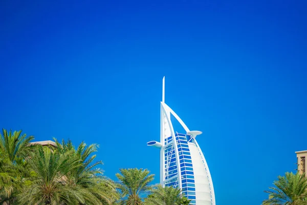 Burj Arab Cielo Azul Emiratos Árabes Unidos Dubai — Foto de Stock