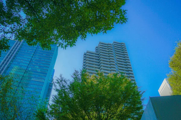 Felhőkarcolók Kép Roppongi Chome — Stock Fotó