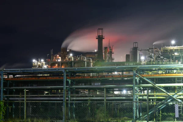 Tovární Noční Pohled Oblast Keihin — Stock fotografie