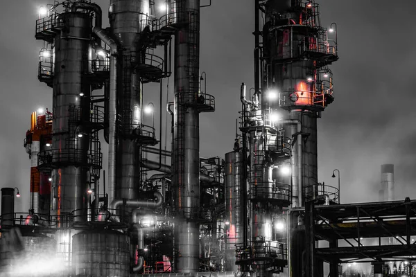 京浜地区の工場夜景 — ストック写真