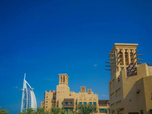 Burj Arab Cielo Azul Emiratos Árabes Unidos Dubai — Foto de Stock