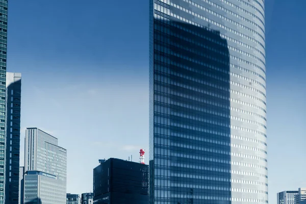 Budynek Biurowy Błękitne Niebo Tokio Minato — Zdjęcie stockowe