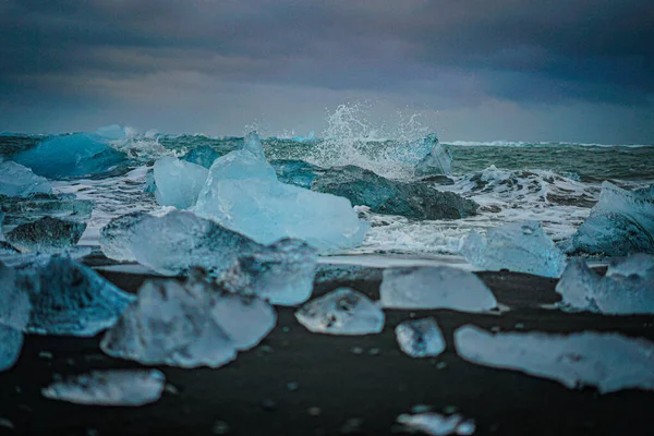 Jokulsarlon Παγετώδης Λίμνη Του Παγετώνα Ισλανδία — Φωτογραφία Αρχείου