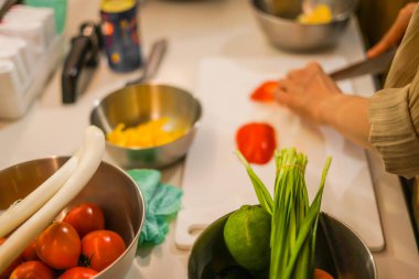 Yemek pişirme dersleri manzarası