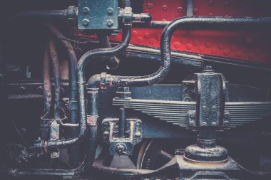 Eski buhar makinesinin görüntüsü