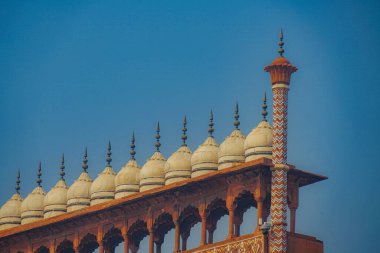 Büyük kule kapısının Taj Mahal 'i (Hindistan, Agra). Atış yeri: Hindistan