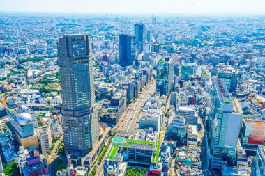 Shibuya Gökyüzü Gözlemevi 'nin manzarası. Çekim yeri: Tokyo Büyükşehir Bölgesi