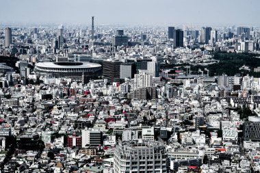 Shibuya Gökyüzü Gözlemevi 'nin manzarası. Çekim yeri: Tokyo Büyükşehir Bölgesi
