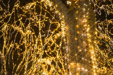 Sendai Işığı Gösterisinin Aydınlanması. Çekim yeri: Sendai, Miyagi Bölgesi