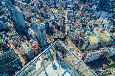 Shibuya Gökyüzü gözlem güvertesi (Shibuya-ku, Tokyo). Çekim yeri: Tokyo Büyükşehir Bölgesi