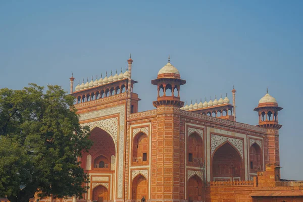 Gerbang Menara Besar Taj Mahal India Agra Lokasi Penembakan India — Stok Foto