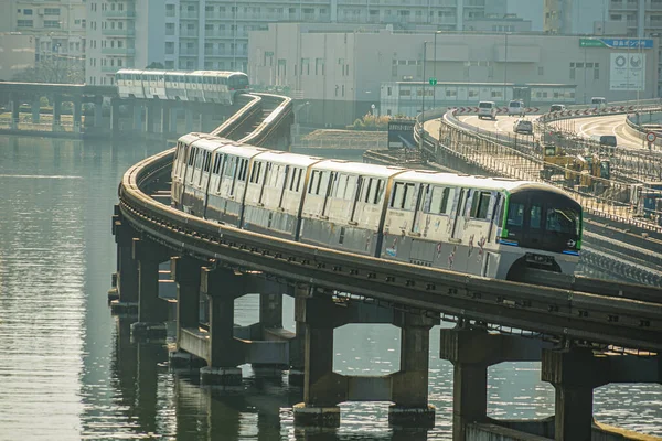 Tokyo Monorail Och Shinagawa Fotografering Plats Tokyo Storstadsområde — Stockfoto