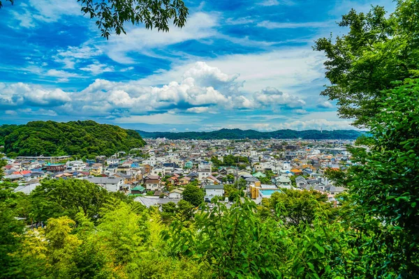 街道和蓝天的Kamakura 射击地点 神奈川县Kamakura — 图库照片